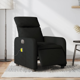 Sillón reclinable de masaje eléctrico tela negro