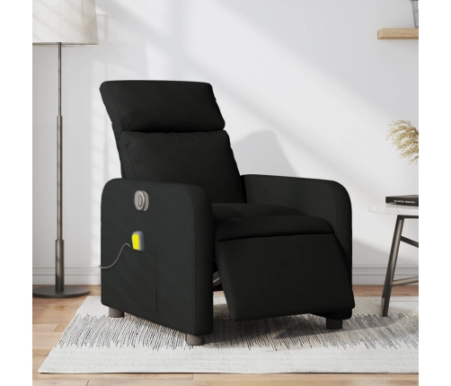 Sillón reclinable de masaje eléctrico tela negro