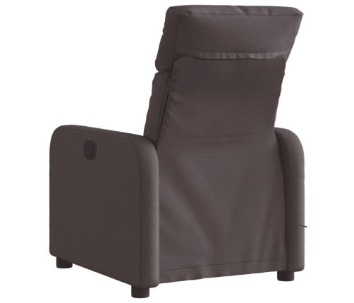 Sillón reclinable de masaje eléctrico tela marrón oscuro