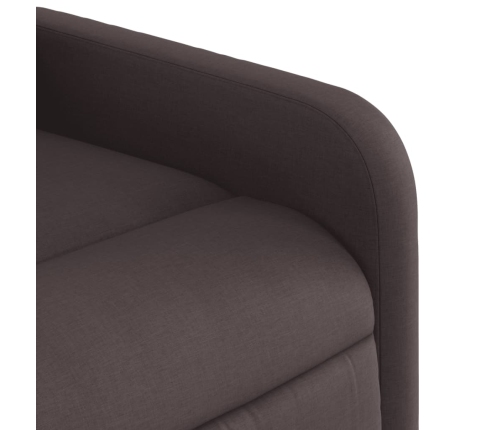 Sillón reclinable de masaje eléctrico tela marrón oscuro