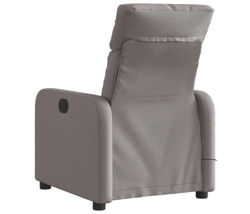 Sillón reclinable de masaje eléctrico tela gris taupe