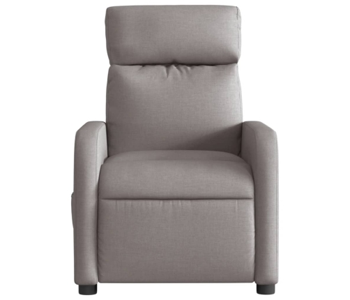 Sillón reclinable de masaje eléctrico tela gris taupe