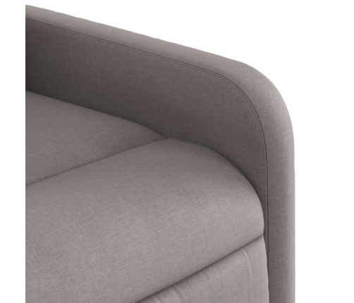 Sillón reclinable de masaje eléctrico tela gris taupe