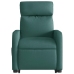 Sillón reclinable elevable tela verde oscuro