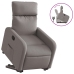 Sillón reclinable elevable tela gris taupe