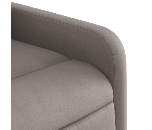 Sillón reclinable elevable tela gris taupe