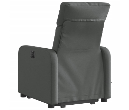 Silla de masaje reclinable de pie de tela gris oscuro