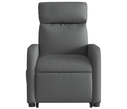 Silla de masaje reclinable de pie de tela gris oscuro