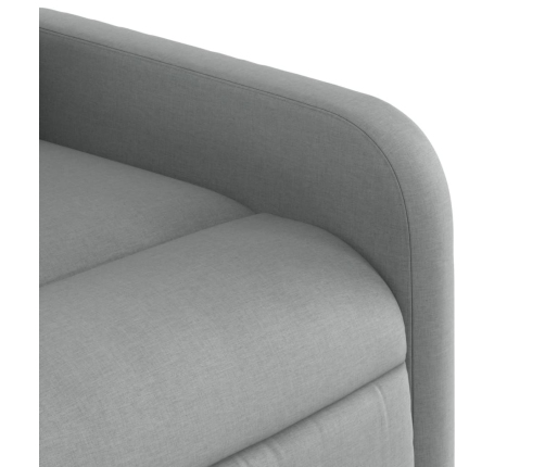 Sillón eléctrico reclinable elevable de tela gris claro