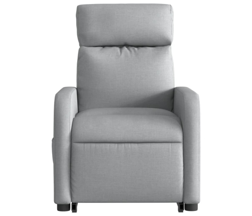 Sillón eléctrico reclinable elevable de tela gris claro