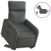 Sillón eléctrico reclinable elevable de tela gris oscuro