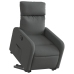 Sillón eléctrico reclinable elevable de tela gris oscuro