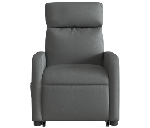 Sillón eléctrico reclinable elevable de tela gris oscuro