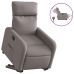 Sillón eléctrico reclinable elevable de tela gris taupe