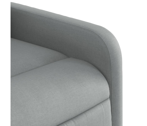 Sillón de masaje eléctrico reclinable elevable tela gris claro