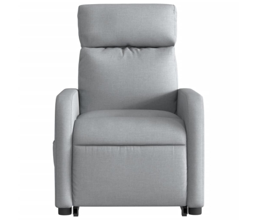 Sillón de masaje eléctrico reclinable elevable tela gris claro