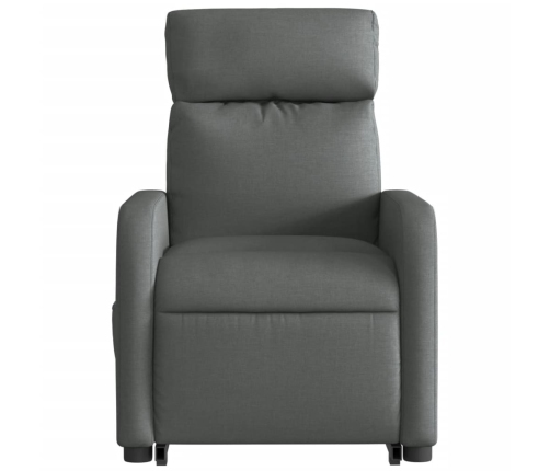 Sillón de masaje eléctrico reclinable elevable tela gris oscuro