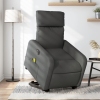 Sillón de masaje eléctrico reclinable elevable tela gris oscuro