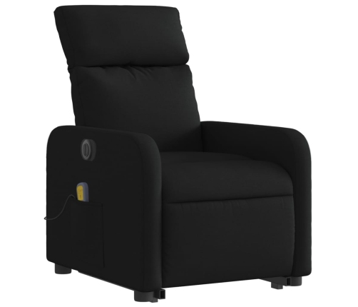 Sillón de masaje eléctrico reclinable elevable tela negro