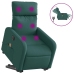 Sillón masaje eléctrico reclinable elevable tela verde oscuro