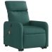 Sillón masaje eléctrico reclinable elevable tela verde oscuro