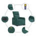 Sillón masaje eléctrico reclinable elevable tela verde oscuro