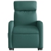 Sillón masaje eléctrico reclinable elevable tela verde oscuro