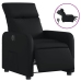 Sillón reclinable eléctrico de cuero sintético negro