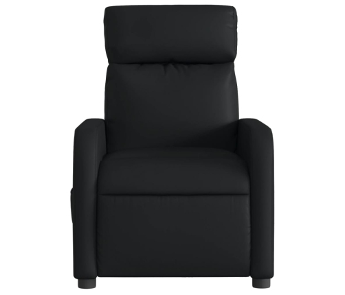 Sillón reclinable eléctrico de cuero sintético negro