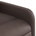 Sillón reclinable eléctrico de cuero sintético marrón