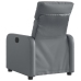 Sillón reclinable eléctrico de cuero sintético gris