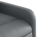 Sillón reclinable eléctrico de cuero sintético gris