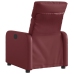 Sillón reclinable eléctrico de cuero sintético rojo tinto