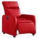 Sillón reclinable eléctrico de cuero sintético rojo