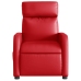 Sillón reclinable eléctrico de cuero sintético rojo