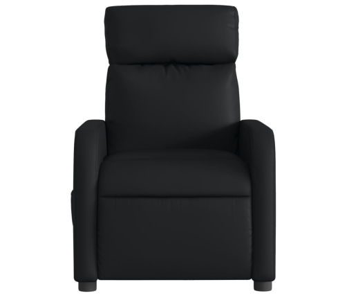 Sillón de masaje reclinable eléctrico cuero sintético negro