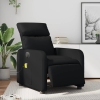 Sillón de masaje reclinable eléctrico cuero sintético negro