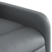 Sillón de masaje reclinable eléctrico cuero sintético gris