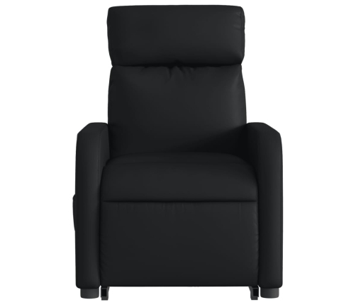 Sillón reclinable elevable cuero artificial negro