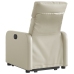 Sillón reclinable elevable cuero artificial color crema