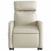 Sillón reclinable elevable cuero artificial color crema