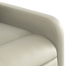 Sillón reclinable elevable cuero artificial color crema