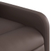 Sillón reclinable elevable cuero sintético marrón