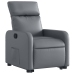 Sillón reclinable elevable cuero artificial gris