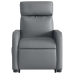 Sillón reclinable elevable cuero artificial gris