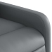 Sillón reclinable elevable cuero artificial gris