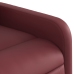 Sillón reclinable elevable cuero artificial rojo tinto