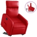 Sillón reclinable elevable cuero artificial rojo