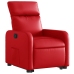 Sillón reclinable elevable cuero artificial rojo