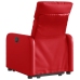 Sillón reclinable elevable cuero artificial rojo